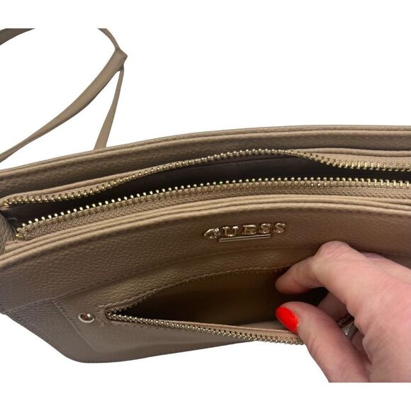 GUESS Factory tan and gold Jewlie Crossbody with BONUS matching wallet! - Picture 10 of 16